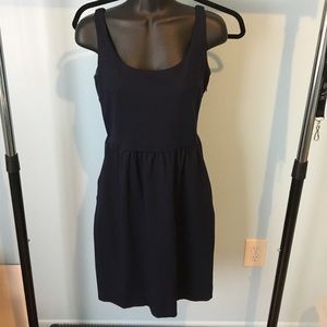 Navy blue pocket dress